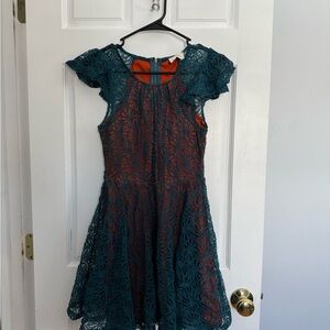 Teal Lace Dress